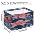 thumbnail image 4 of Flowers Leaves Fierce Fishes Square Storage Bins with Handles Collapsible Containing Box 2 Packs, 4 of 9
