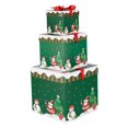 thumbnail image 1 of AMERTEER 3Pcs Christmas Nesting Gift Box With Lid  Nesting Box Set  3 Sizes  Square Stackable  Christmas Elements Carton Tower Decoration  Holiday Thanksgiving New Years Packaging, 1 of 6