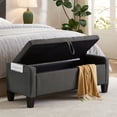 thumbnail image 4 of S-HOME Ottoman with Storage, Storage Ottoman Bench with Safety Hinge 350 lbs Weight, Upholstered Entryway Bench with Seating, 4 of 10