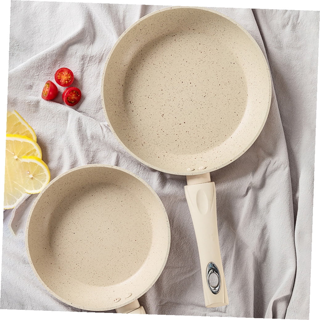 FONDOTIN Aluminum Frying Pan with Non-Stick Maifan Stone Coating and Handle, Cookware for Home Kitchen Use