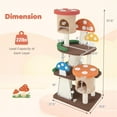 thumbnail image 3 of Pefilos 57" Cat Tree House, Small Cat Condo with Sisal Scratching Post, Mushroom Cat Tower, Multicolor, 3 of 8