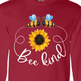 thumbnail image 4 of Inktastic Bee Kind Bees and Sunflower Long Sleeve T-Shirt, 4 of 5
