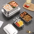 thumbnail image 6 of Necvior Leakproof Stainless Steel Lunch Container Bentos Box Lunch Box Leakproof Bentos Container for Travel Work and School, 6 of 21
