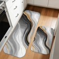 thumbnail image 4 of Grey and Gold Marble Pattern Kitchen Mat Set Of 2,Anti-Fatigue Floor Mats, Non-Slip Standing Mats for Kitchen, 47x17 and 30x17 Inches, 4 of 4