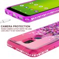 thumbnail image 5 of Cricket Icon 3 Case, At&t Motivate 2 Case, Cricket Splendor Phone Case Liquid Quicksand Glitter Cute Phone Case Clear Bling Diamond Shock Protective Cover for Girls Women - Hot Pink/Purple, 5 of 5