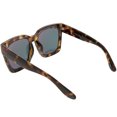 thumbnail image 4 of Bold Horn Rimmed Sunglasses Thick Arms Colored Mirror Square Lens 58mm (Tortoise / Pink Mirror ), 4 of 4