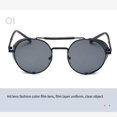 thumbnail image 3 of ziyahi Personalized flip metal sunglasses retro round frame sunglasses, 3 of 9