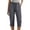 *2-Dark Gray, variant on VBVC Women's Cotton-Linen Capri Pants,Drawstring Waist Rolled Cuff Casual Trousers For Women,Ladies Lightweight Summer Breathable Pants with Pockets,Beige,S-3XL
