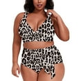 thumbnail image 2 of POINTERTECK Women High Waist Leopard Printing Split Swimsuit Plus Size Swimwear, 2 of 6