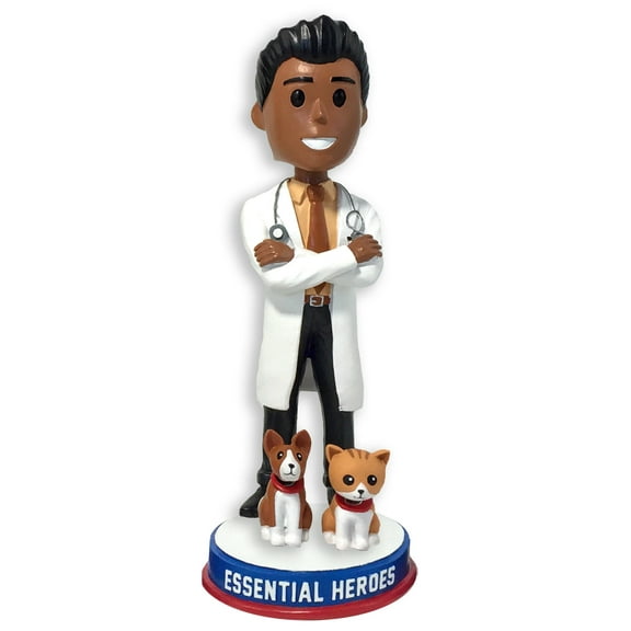 Veterinarians Vet Technicians Animal Shelter Heroes Bobblehead Male Dark