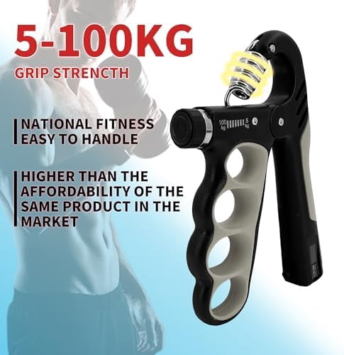 WLIKKS Grip Strength Trainer 2 Pack - Adjustable 11-220Lbs (5-100KG) with Auto Counter, Hand Grip Strengthener, Forearm Exerciser for Athletes, Musicians, Gym, Home, Injury Rehab