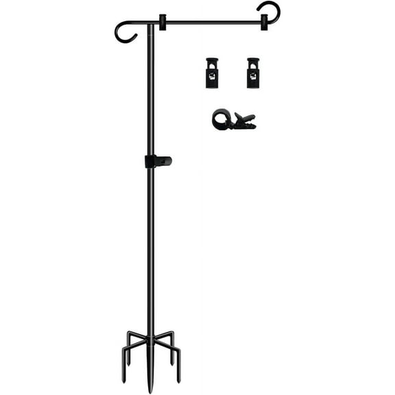 50-inch Outdoor Garden Flag Stand, Extra Tall Yard Flag Holder for Outside 12x18 Home Patio Decor, 1-Pack