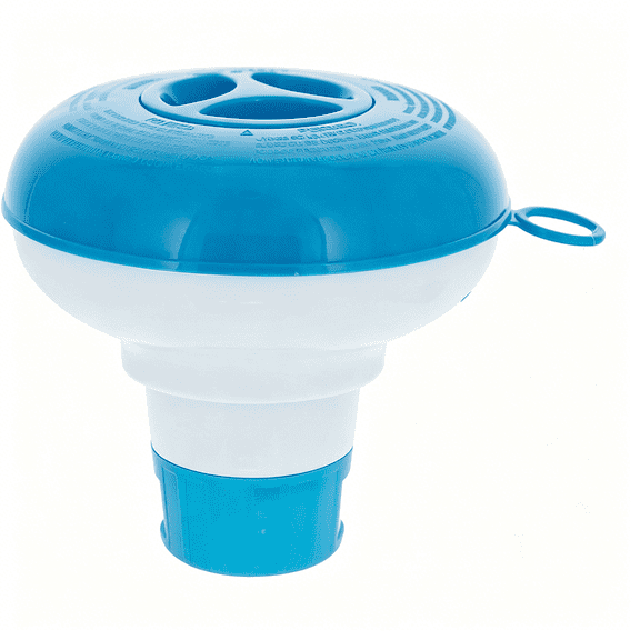 HIBIBUD Pool&Spa Floating Chlorine&Bromine 1" Tablet Chemical Dispenser,5" Diameter,Floater