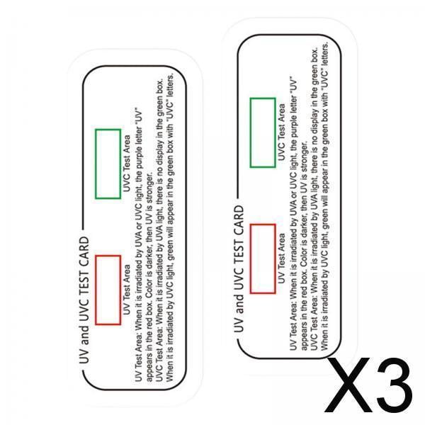 3x 2 Tiras de Prueba , Tarjetas de Prueba de Luz, Tarjetas Indicadoras para Interiores, Prueba de Intensidad de PVC, Tarjeta de Identificación de 3 piezas