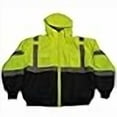 thumbnail image 3 of Petra Roc LBBJ-C3-XL Jacket Lime & Black ANSI-ISEA & EN471 Class 3 Waterproof Bomber with Removable Fleece Liner, Extra Large, 3 of 3