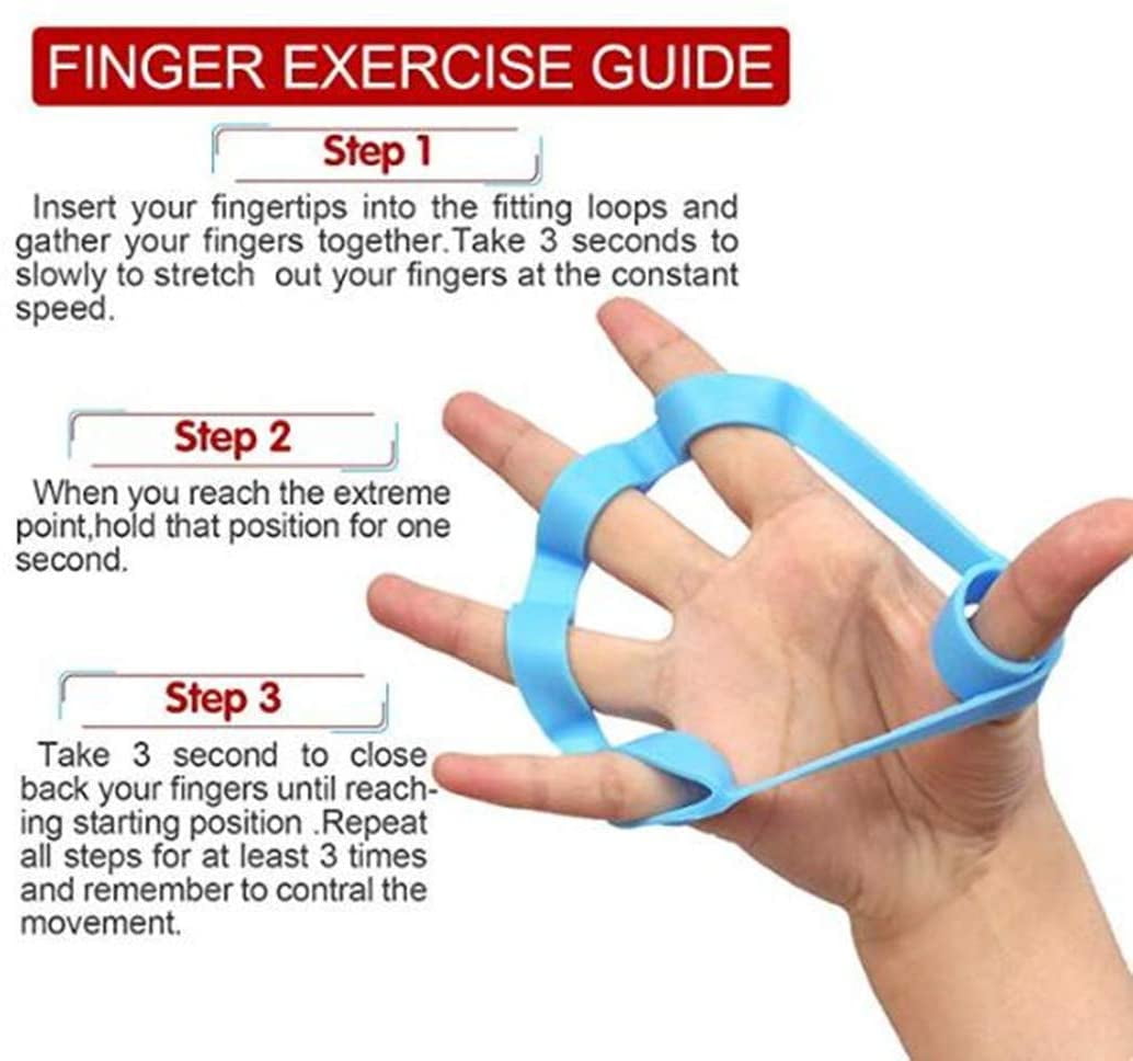 Finger Stretching Exerciser Finger Grip Finger Stretcher Hand Resistance Belt Intensive Trainer Grip Set Arthritis Carpal Tunnel Sports Guitar And Rock Climbing 3 Pcs Walmart Com