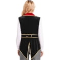 thumbnail image 2 of vastwit Womens Velvet Circus Ringmaster Vest Lion Tamer Sleeveless Swallow-Tailed Balzer Jacket Black XXL, 2 of 7