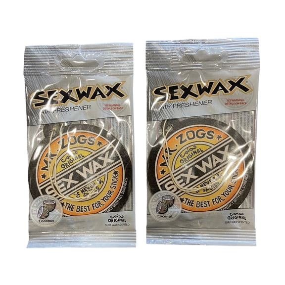 Sex Wax 3" Coconut Scent Hanging Air Freshener, 2 Count