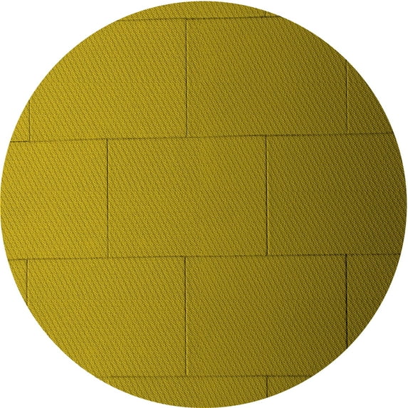 Ahgly Company Indoor Round Patterned Bee Yellow Area Rugs, 5' Round