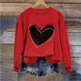 thumbnail image 1 of Meichang Sweatshirts pour Femmes, Sweatshirt de la Saint-Valentin, Hauts Mignons, Sweatshirt Graphique Cœur, Manches Longues, Col Rond, Coupe Ample, Pull de Vacances, 1 of 4