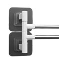 thumbnail image 5 of Toallero de baño montado en la pared Toallero sin perforaciones Ahorre espacio Juego de accesorios de baño Barra de toalla Colgador de toallas para 2 polos Soledad estante de baño, 5 of 5
