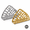 Triangular V-stripe style mixed colors, variant on Stainless Steel Triangle V-Pattern Standing Napkin Holder 2 Pack Modern Minimalist Table Tissue Organizer for Restaurant Bar Hotel Café Kitchen Use