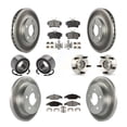 thumbnail image 1 of Transit Auto Front Rear Hub Bearing Assembly Coated Disc Brake Rotor and Semi-Metallic Pad Shoe Kit (10Pc) for Car 2003 Ford Mustang SVT Cobra 10th Anniversary Left Right (Driver Passenger) KBB-111782, 1 of 10