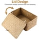 thumbnail image 3 of 2X Caja de Almacenamiento Tejida Una Mano de Algas Marinas Caja de Almacenamiento Canasta de Almacenamiento Organizador de Maquillaje Contenedor Multipropósito con Tapa, 3 of 5