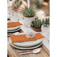 thumbnail image 6 of Cloth Napkins Set of 2 - 20x20 Inches, Orange Morocco Washable Reusable Table Napkins, Geometric Leaf Diamond Lattice Abstract Soft & Absortbent Dining Napkin for Party Wedding Hotel Restaurant, 6 of 8