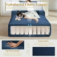 thumbnail image 4 of Aukfa 79" Extra Long Chaise Lounge Oversized Indoor Chair Boneless Couch for Living Room, 3Pillows, Blue, 4 of 9