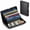 Black, variant on Stainless Steel Metal Card Holder Wallet, Slim RFID Blocking 10 Slots for Men Women