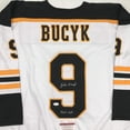 thumbnail image 2 of Autographed/Signed Johnny John Bucyk HOF 1981 Boston White Hockey Jersey JSA COA, 2 of 4