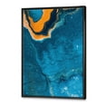 thumbnail image 2 of Designart Composition Abstraite En Marbre En Bleu Et Orange III ART MURAL À CADRE FLOTTÉ, 2 of 4