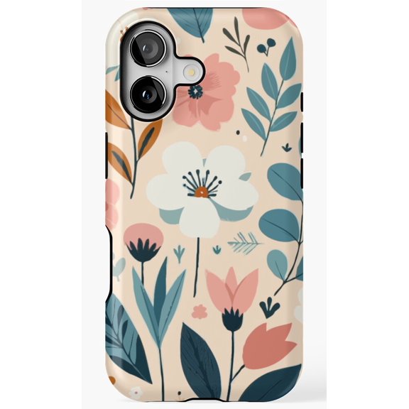 Pastel Blooms Seamless Spring Floral Pattern Phone Case for iPhone 11 12 13 14 15 16 17 Pro Max