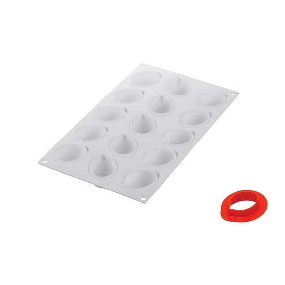 Silikomart Limone & Lime 30 Silicone Mold with 15 Cavities, Each 2.16 Inch x 1.49 Inch x 1.06 Inch High