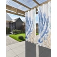 thumbnail image 3 of nqOlkjepod Outdoor Curtains for Patio Waterproof, Coral Blue Green Beige Outdoor Privacy Panels Grommet, Summer Coastal Ocean Plant Blackout Outside Curtains for Porch/Cabana 54"x108", 1 Panel, 3 of 8