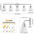 thumbnail image 6 of Deyidn 5-Light Bathroom Vanity Lights with Clear Glass Shades, 6 of 8