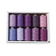 thumbnail image 1 of Juego de 12 hilos de coser de poliéster, 1000 yardas por carrete, colores surtidos Violeta, 1 of 7