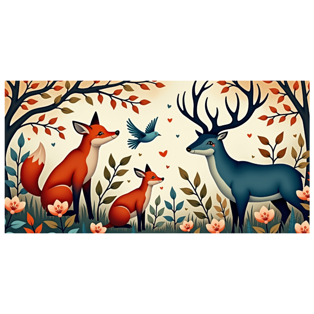 Forest Themed Animal Patterned Backdrop Banner Party Decorations Background for Children Parties Family Gatherings Photography Props Outdoor Events Festival Celebrations