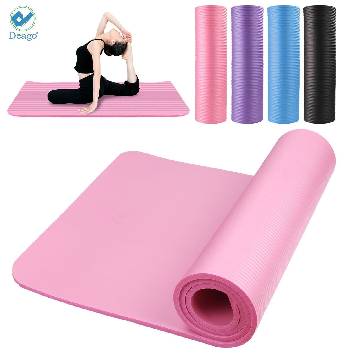 Durable 72x24x0.6" 15mm Thick Yoga Mat Nonslip Pad Exercise Fitness Pilates 