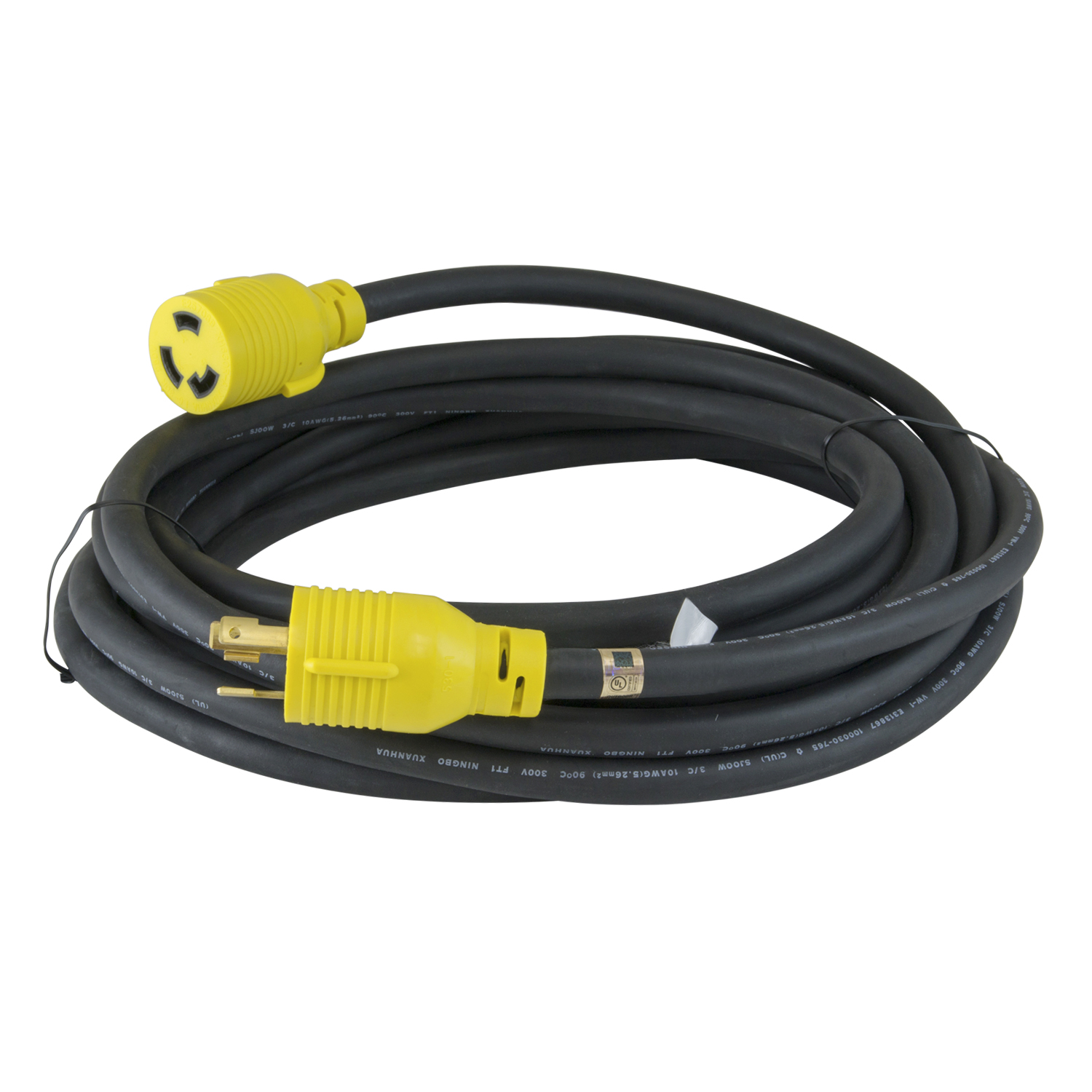 Houseables Extension Cord, Electric Wire, 3 Prong, 30 Amp, 250 Volt
