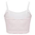 thumbnail image 2 of YONGHS Kids Girls Dance Crop Tops Sports Camisole Bras Yoga Training Bra Gymnastics Tank Tops Vest Underwear Pink 8-10, 2 of 7