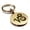 Gold, variant on Stainless Steel Capricorn Zodiac Sign (Sea Goat) Round Medallion Keychain Circle Ring