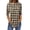 8# Khaki, variant on Boho Polka Dot Print Top for Women 3/4 Sleeve Crew Neck Curved Hem Loose Casual Vacation Daily Blouse