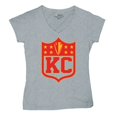 thumbnail image 5 of Kansas Shield Women's V-Neck T-shirt Champions Game Day Fantasy Football K.C. Fan, 5 of 7