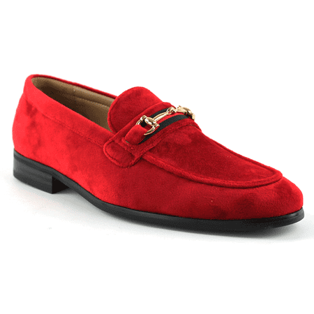 Men s Dress Shoes Loafer with Gold Buckle Slip On Formal Modern Classic