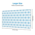 thumbnail image 3 of Kdxio Blue and White Squares Print Large Gaming Mouse Pad,Non-Slip Base,Water Resist Keyboard Pad for Gamer,Office & Home,29.5 x 15.8 in, 3 of 9