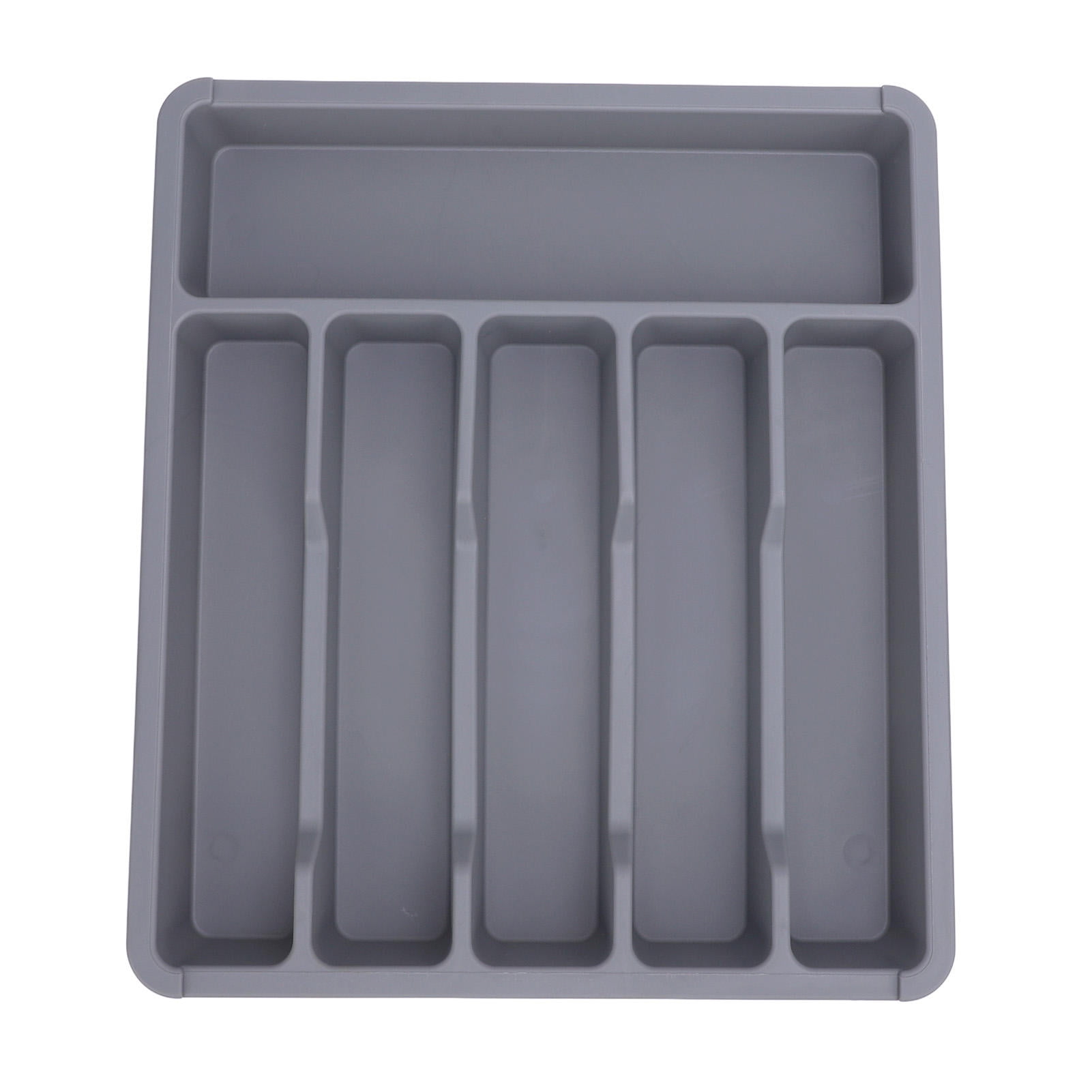 YAHHU Multi‑Compartment Silverware Drawer Organizer – 12.2x14in, Dust‑Proof, ABS Cutlery Tray for Kitchen Utensils, Stylish & Functional