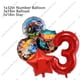 thumbnail image 4 of Globos con ruedas Hots Globos de látex para carreras de coches Decoraciones para fiestas de niños Globos con números de 32 pulgadas para tartas Dispo, 4 of 5