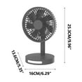 thumbnail image 4 of Ventilador de escritorio 2026 con carga USB, luz nocturna, pantalla digital silenciosa, portátil, para uso en la oficina de estudiantes, refrigeración personal con opciones de energía, 4 of 7